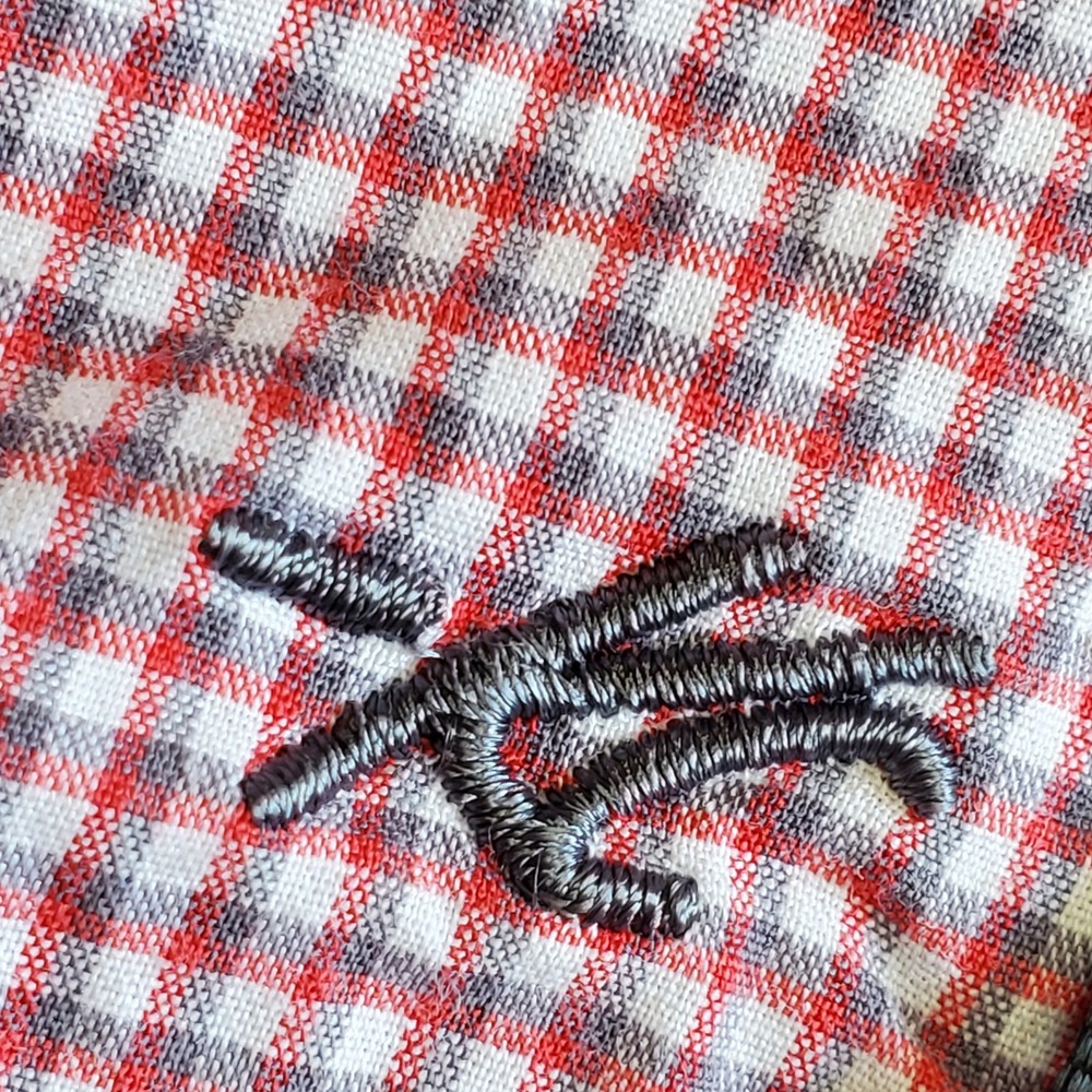Kenneth Cole New York Mens Red White Micro Check Button Down Shirt SM346545 M - Picture 4 of 10